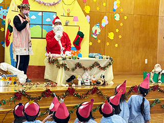 2023年12月に行われたクリスマス会の様子①